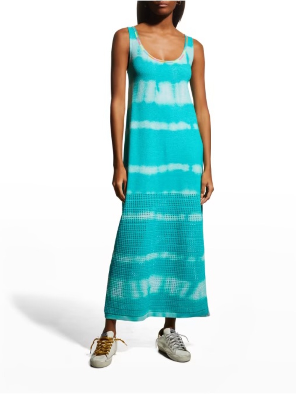 Lisa Todd Beach Bound Tie Dye Knit Maxi Dress Small resortwear vacation cruise
